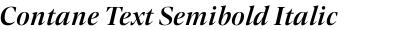Contane Text Semibold Italic